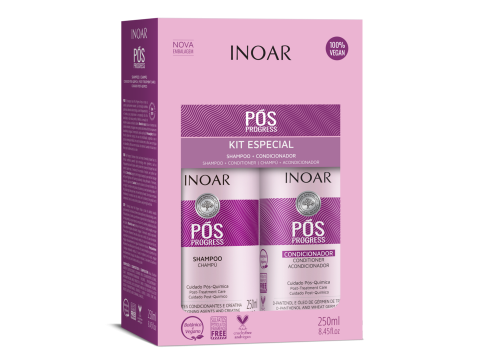 Inoar Pos Progress Duo Kit Rinkinys po tiesinimo keratinu ir BotoHAIR procedūrų 2x250ml